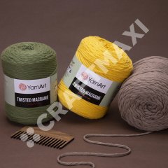 YARNART TWISTED MACRAME - MACRAME CORD PINKISH ORANGE - 767