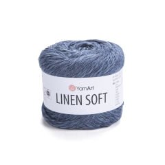 YARNART LINEN SOFT - KNITTING YARN BLUE - 7316