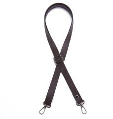 ADJUSTABLE LEATHER BAG STRAP 2 CM BROWN