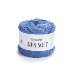 YARNART LINEN SOFT - KNITTING YARN BLUE - 7318