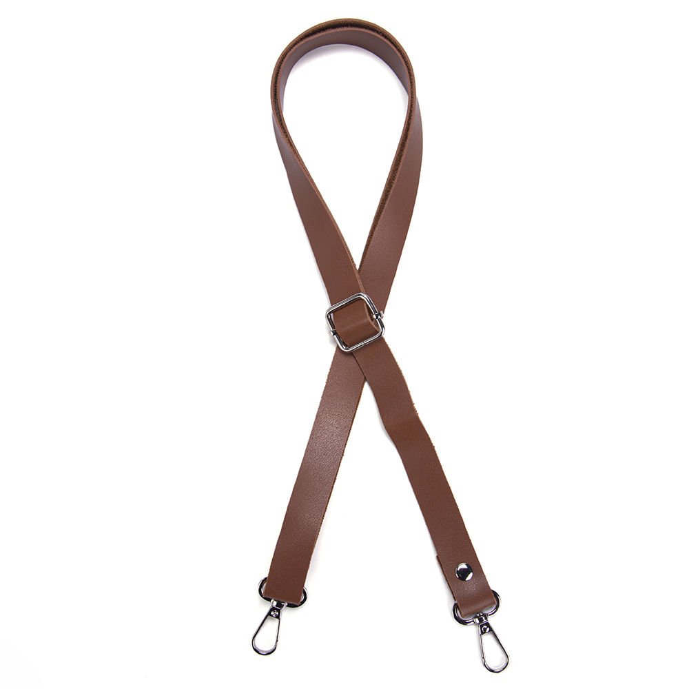 ADJUSTABLE LEATHER BAG STRAP 2 CM GINGER