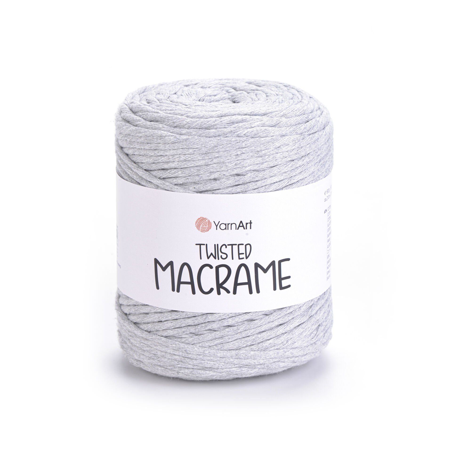 YARNART TWISTED MACRAME - MACRAME CORD LIGHT GREY - 756