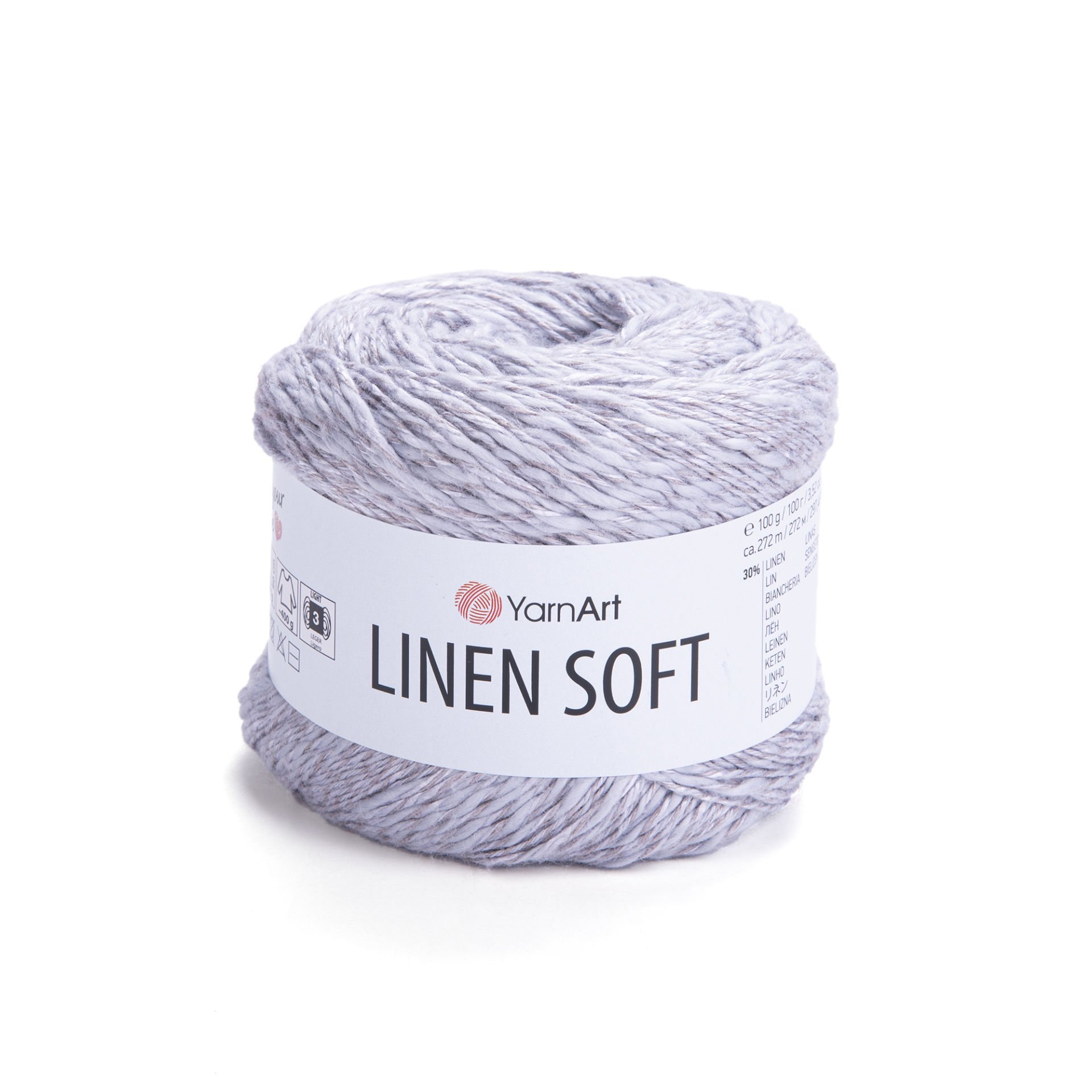 YARNART LINEN SOFT - KNITTING YARN GREY - 7320