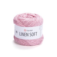 YARNART LINEN SOFT - KNITTING YARN PINK - 7322