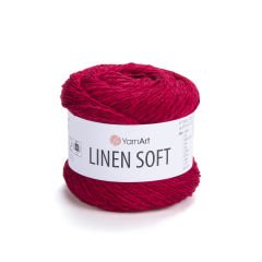YARNART LINEN SOFT - KNITTING YARN RED - 7323