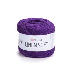 YARNART LINEN SOFT - KNITTING YARN PURPLE - 7324