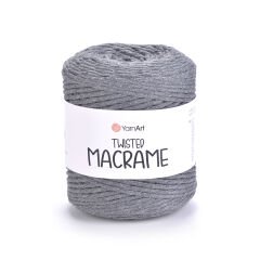 YARNART TWISTED MACRAME - MACRAME CORD GREY - 758