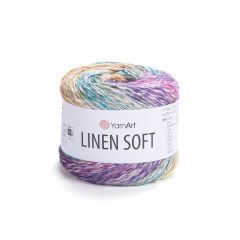 YARNART LINEN SOFT - KNITTING YARN VARIEGATED - 7401