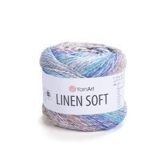 YARNART LINEN SOFT - KNITTING YARN VARIEGATED - 7402