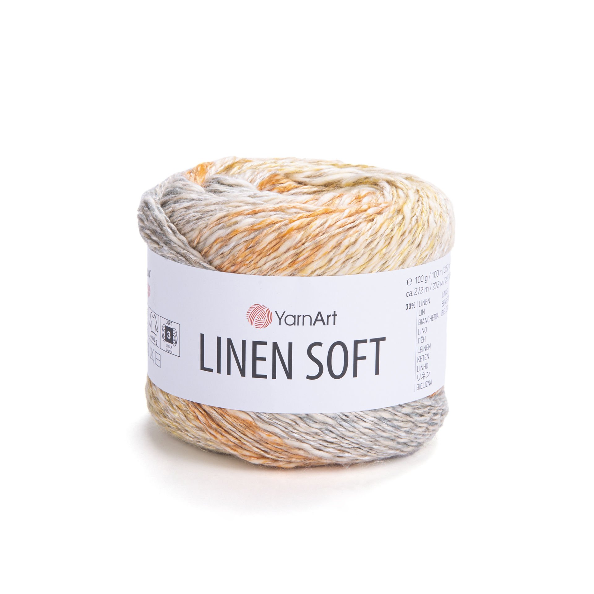YARNART LINEN SOFT - KNITTING YARN VARIEGATED - 7403