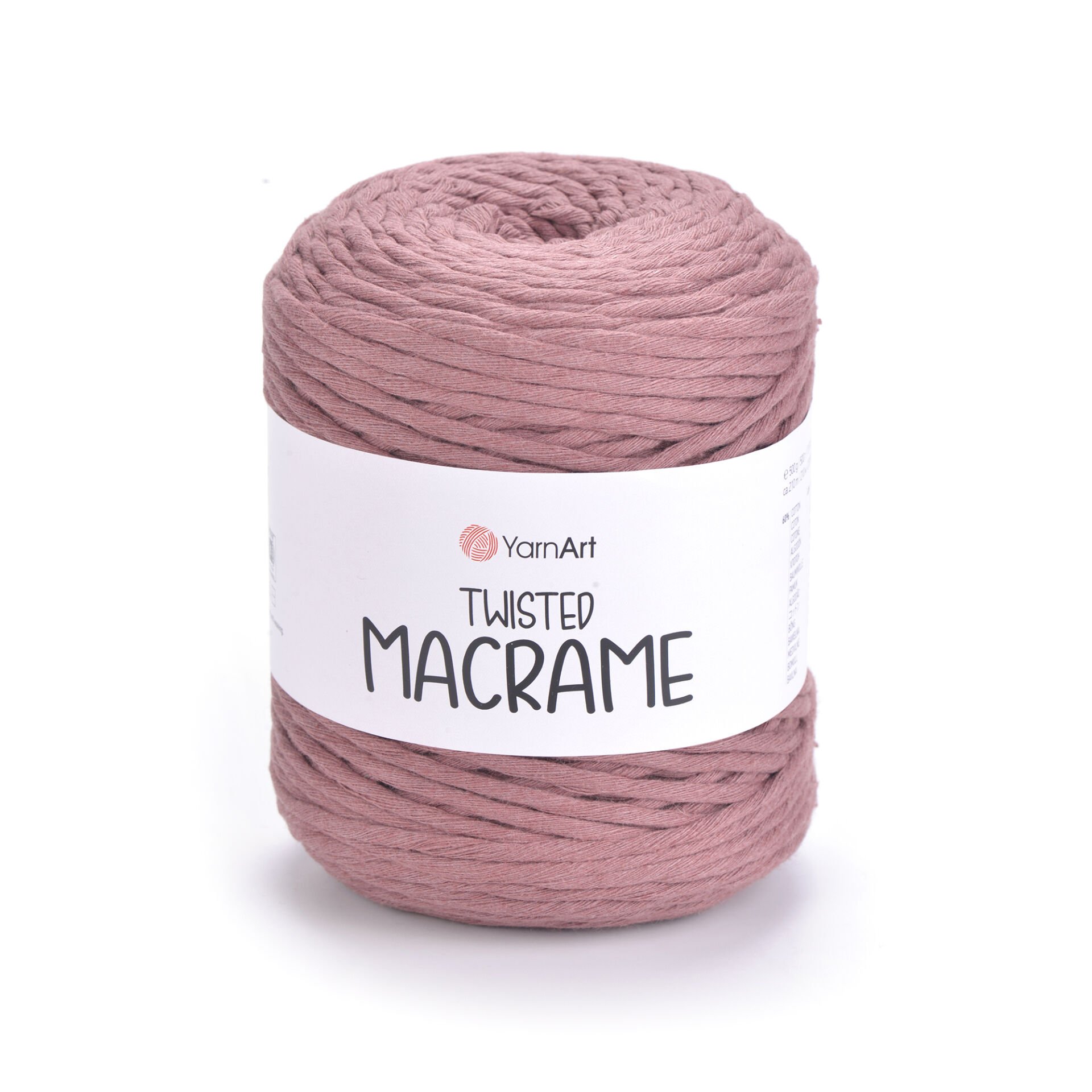 YARNART TWISTED MACRAME - MACRAME CORD DUSTY ROSE - 792