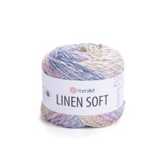 YARNART LINEN SOFT - KNITTING YARN VARIEGATED - 7404