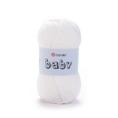 YARNART BABY - BABY YARN WHITE - 501