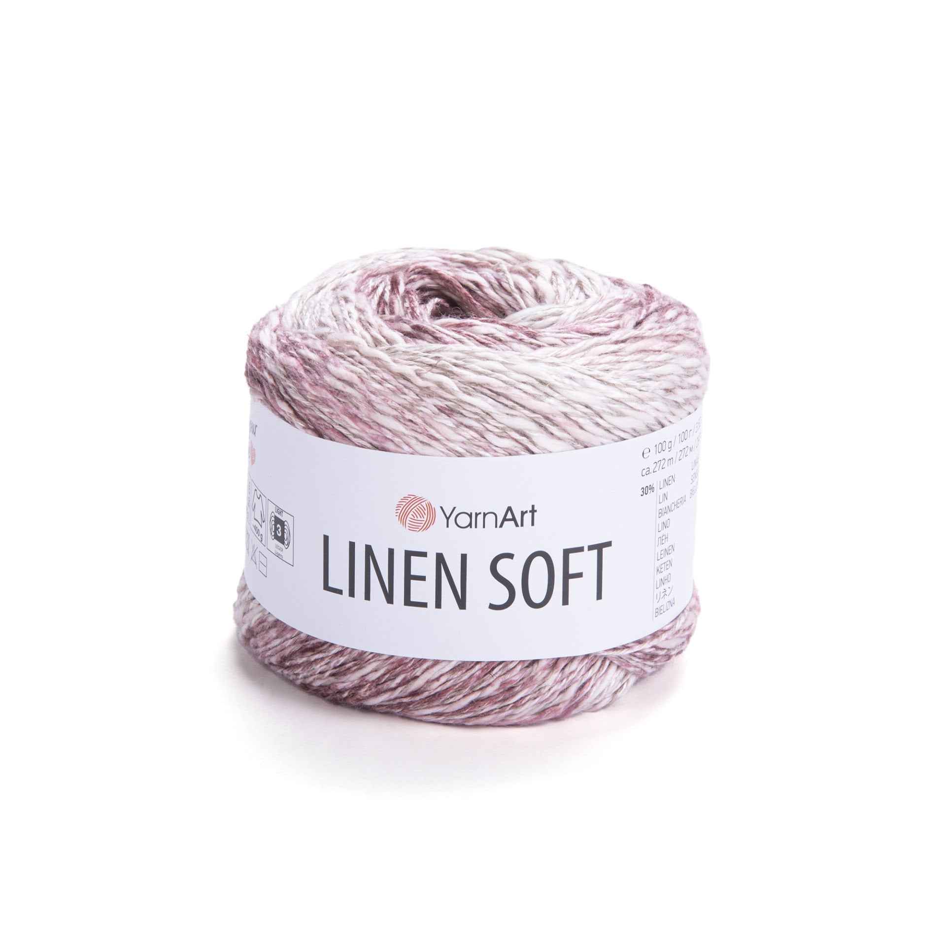 YARNART LINEN SOFT - KNITTING YARN VARIEGATED - 7405