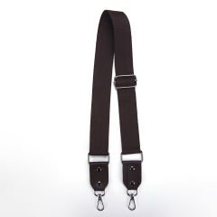 ADJUSTABLE LEATHER TIP BAG STRAP BROWN