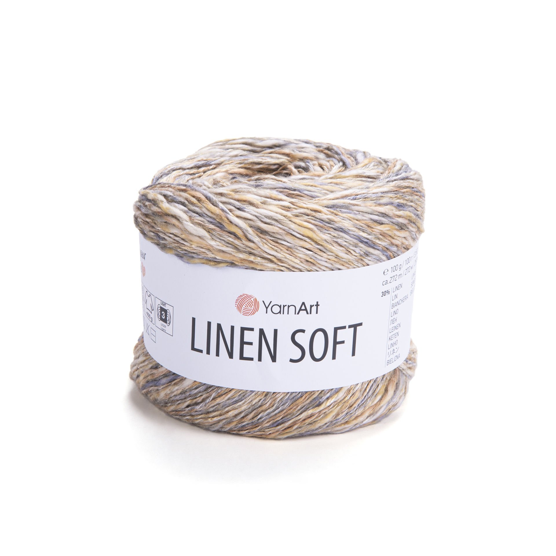 YARNART LINEN SOFT - KNITTING YARN VARIEGATED - 7407