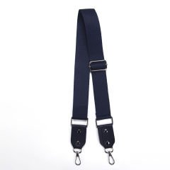 ADJUSTABLE LEATHER TIP BAG STRAP NAVY