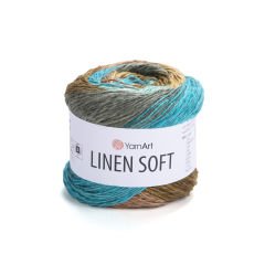 YARNART LINEN SOFT - KNITTING YARN VARIEGATED - 7409