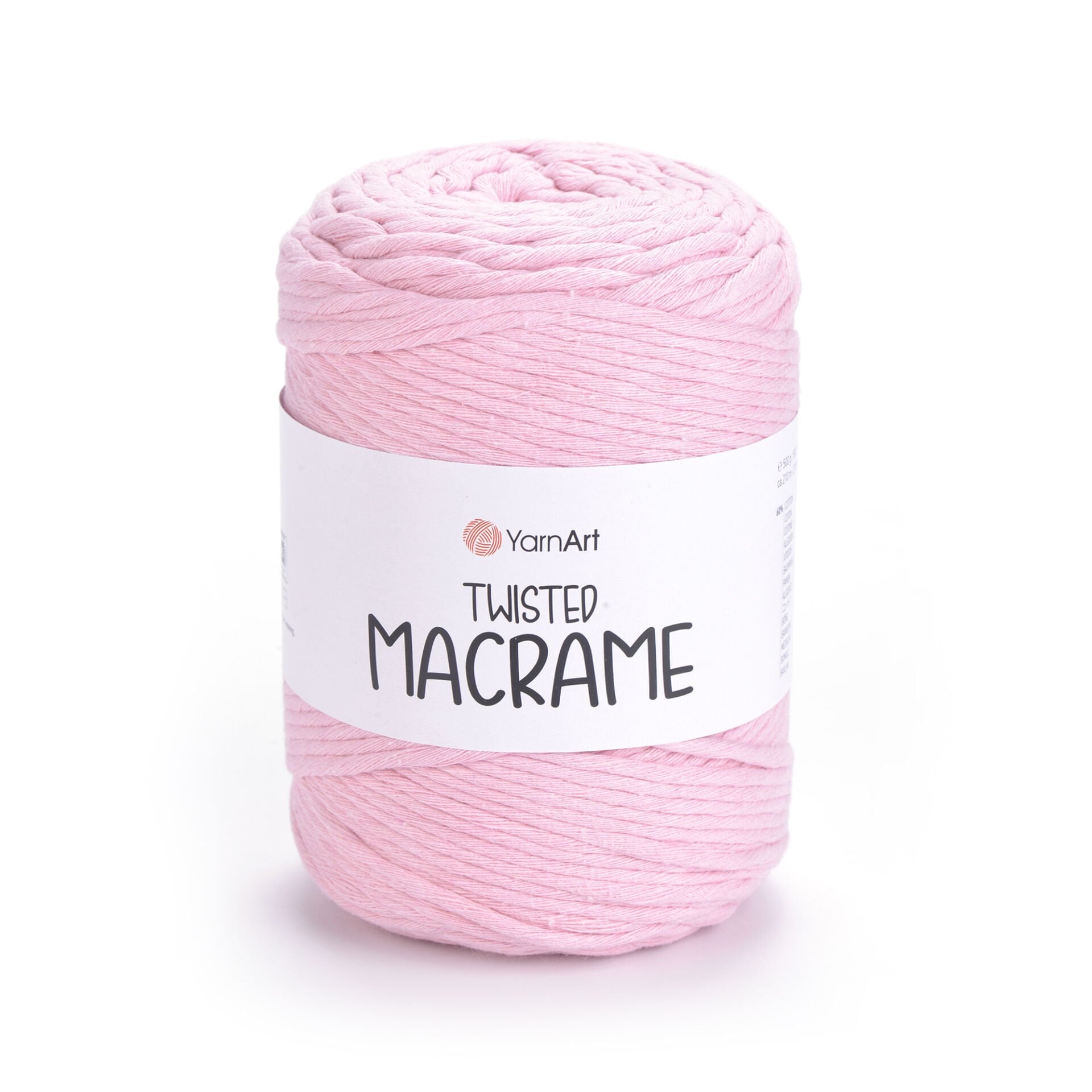 YARNART TWISTED MACRAME - MACRAME CORD PINK - 762