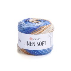 YARNART LINEN SOFT - KNITTING YARN VARIEGATED - 7411