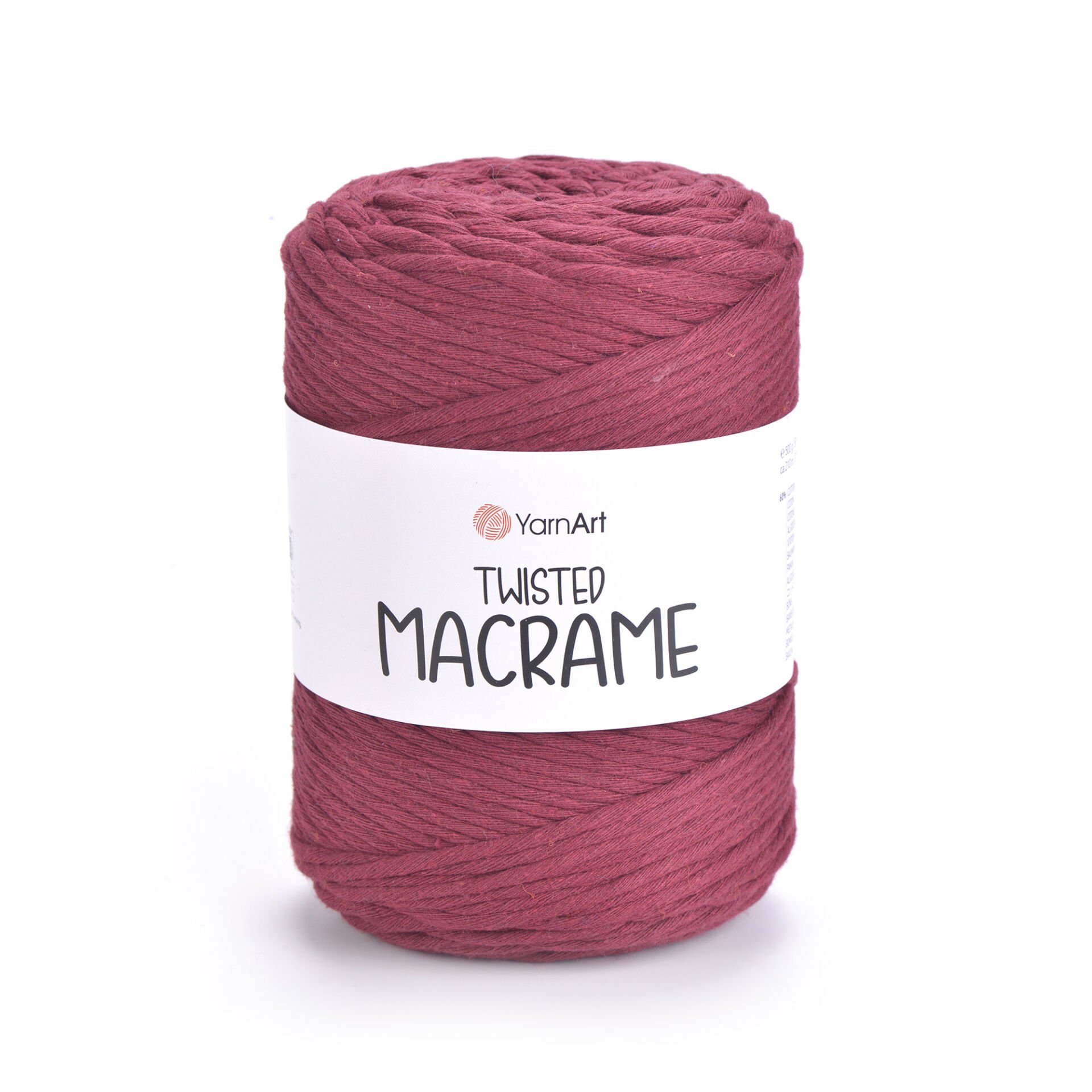 YARNART TWISTED MACRAME - MACRAME CORD CLARET - 781