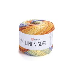 YARNART LINEN SOFT - KNITTING YARN VARIEGATED - 7412