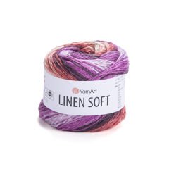 YARNART LINEN SOFT - KNITTING YARN VARIEGATED - 7413