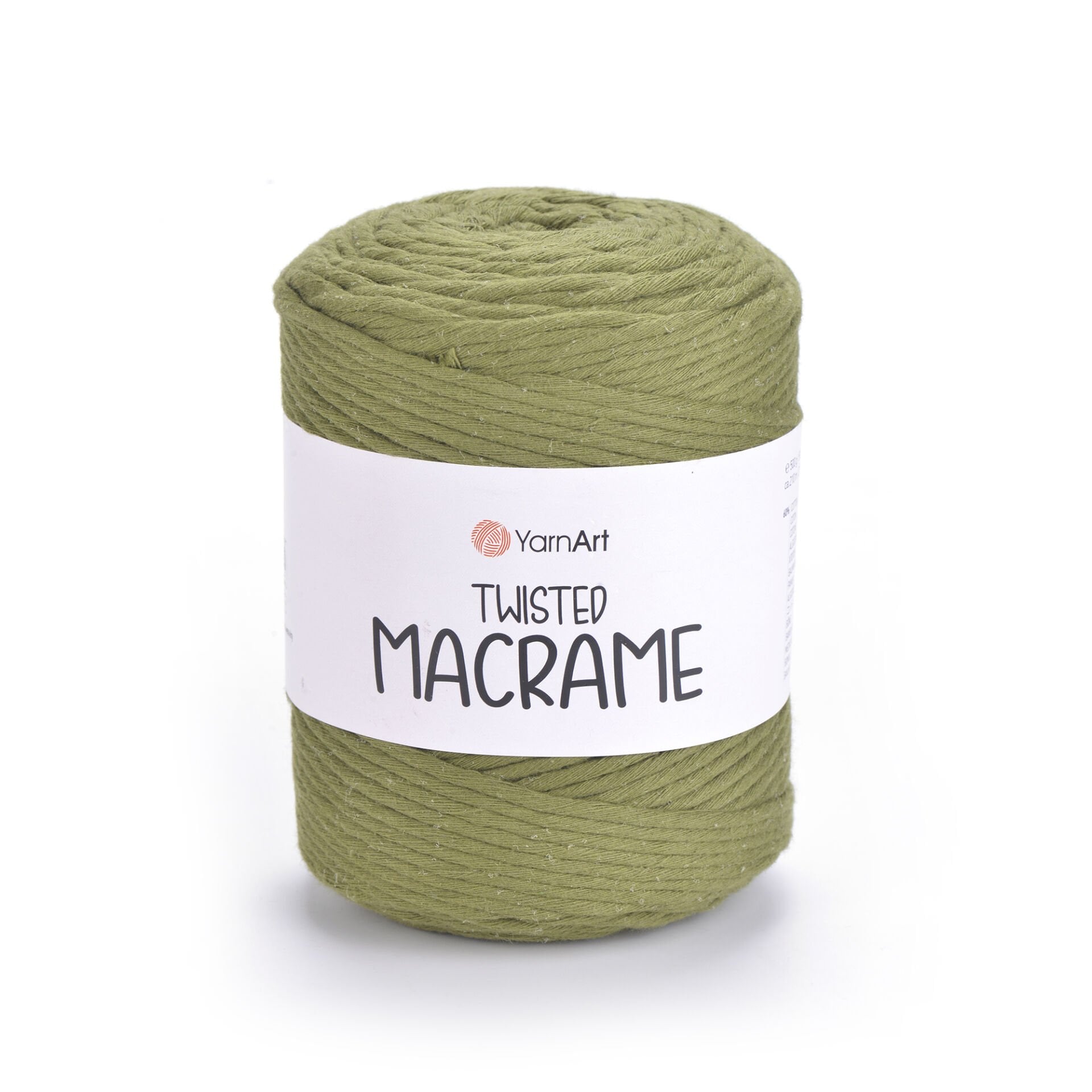 YARNART TWISTED MACRAME - MACRAME CORD OLIVE GREEN - 787