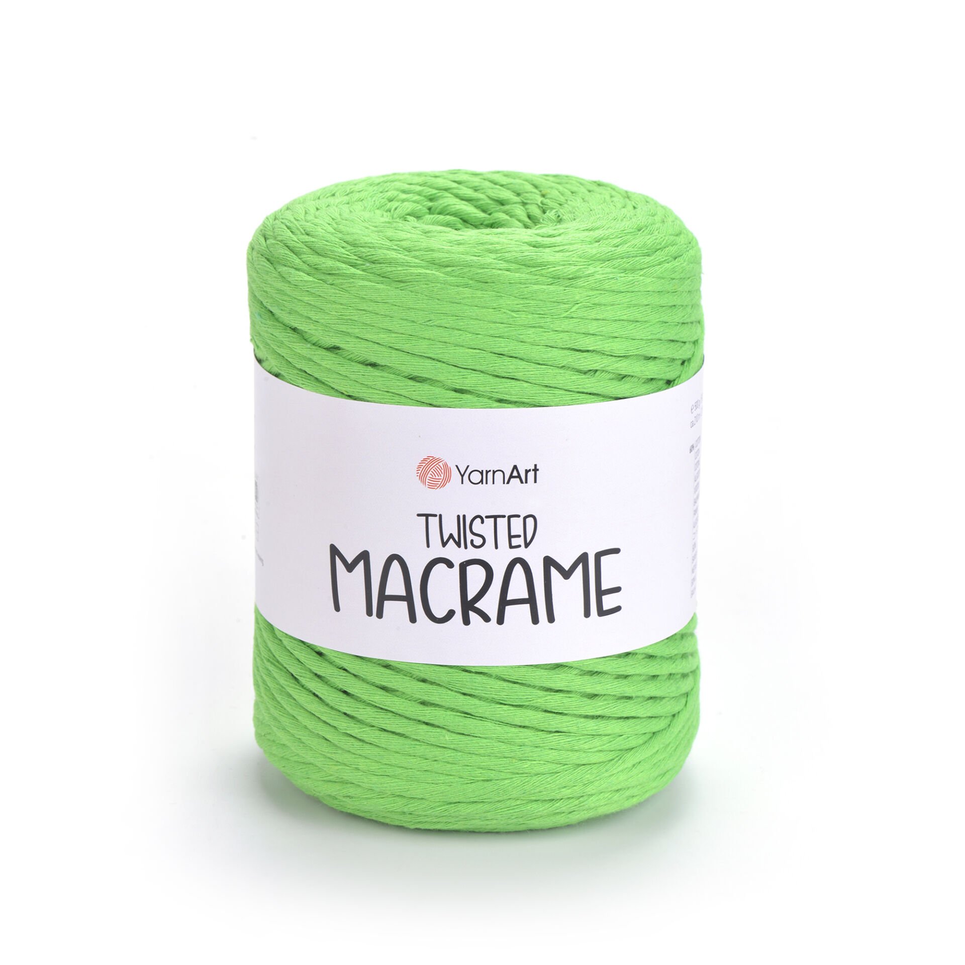 YARNART TWISTED MACRAME - MACRAME CORD GREEN - 802