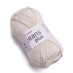 YARNART JEANS PLUS - KNITTING YARN CREAM - 05