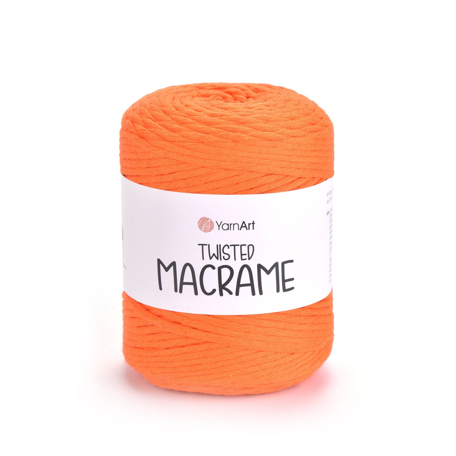 YARNART TWISTED MACRAME - MACRAME CORD NEON ORANGE - 800