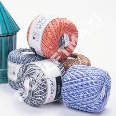 YARNART VIOLET MELANGE - MULTICOLOR MERCERIZED LACE YARN
