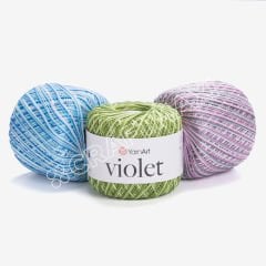 YARNART VIOLET MELANGE - MULTICOLOR MERCERIZED LACE YARN