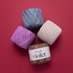 YARNART VIOLET MELANGE - MULTICOLOR MERCERIZED LACE YARN