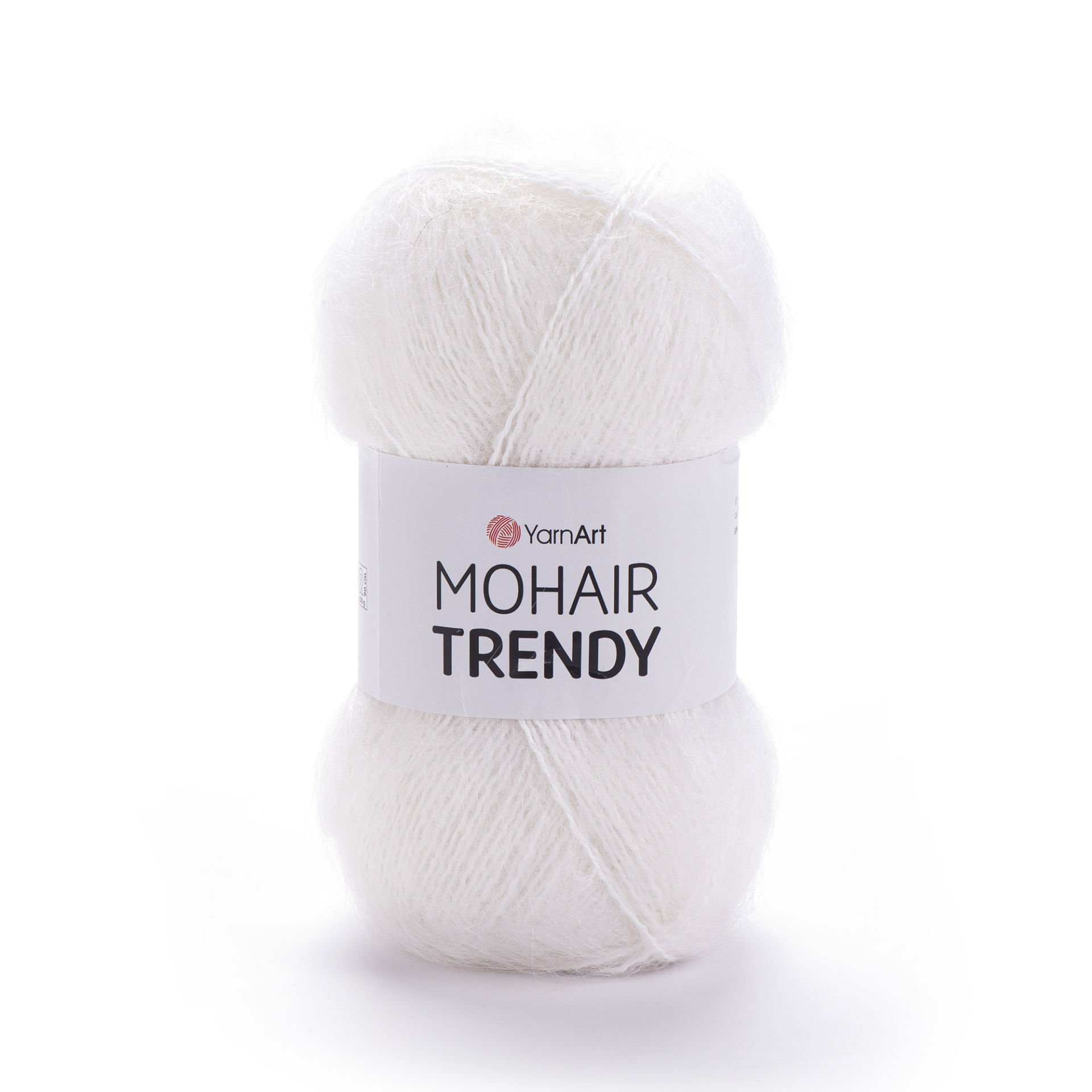 YARNART MOHAIR TRENDY - KNITTING YARN WHITE - 101