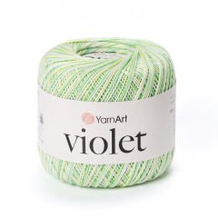 YARNART VIOLET MELANGE - MULTICOLOR MERCERIZED LACE YARN VARIEGATED - 501
