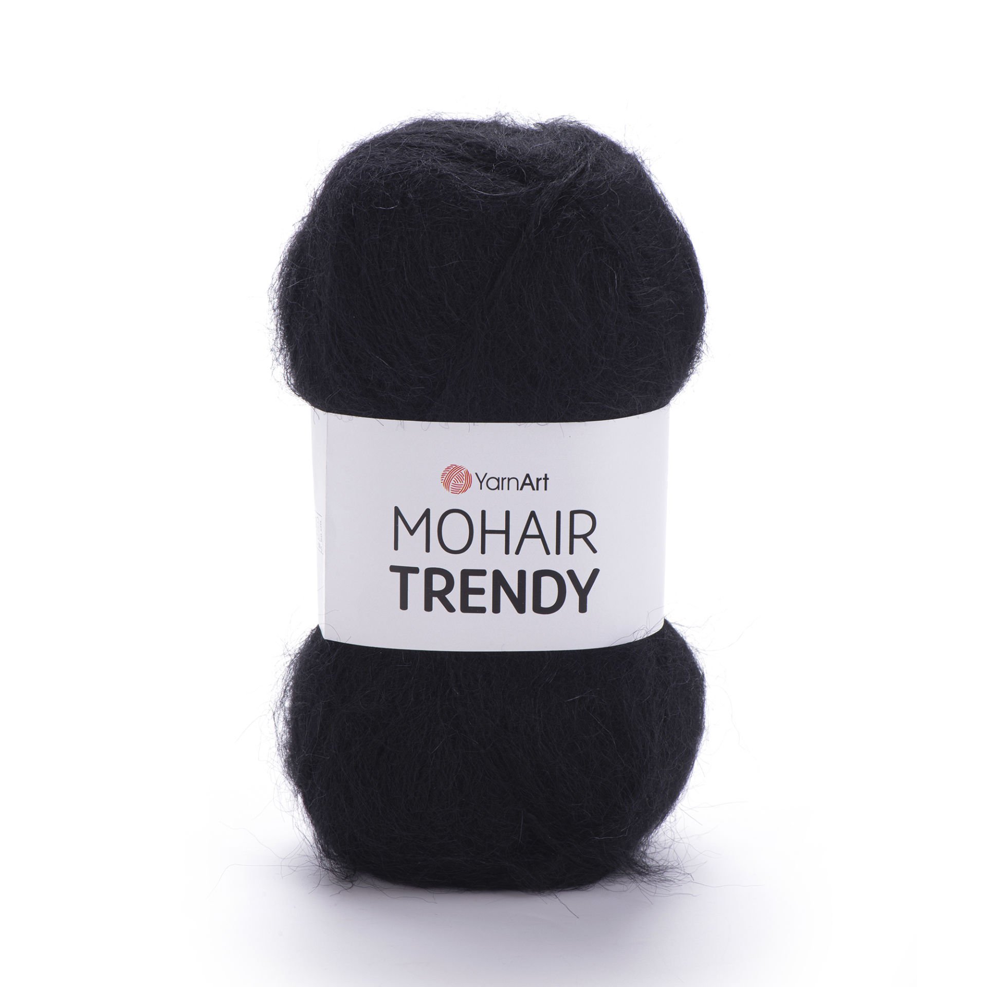YARNART MOHAIR TRENDY - KNITTING YARN BLACK - 102