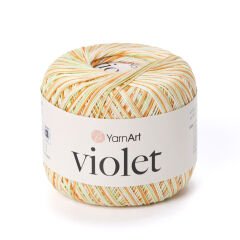 YARNART VIOLET MELANGE - MULTICOLOR MERCERIZED LACE YARN VARIEGATED - 503