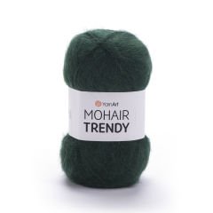 YARNART MOHAIR TRENDY - KNITTING YARN DARK GREEN - 108