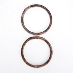 BAMBOO BAG HANDLE 11 CM - 2 PCS BROWN