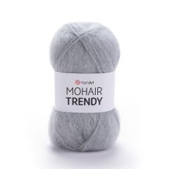 YARNART MOHAIR TRENDY - KNITTING YARN GREY - 113