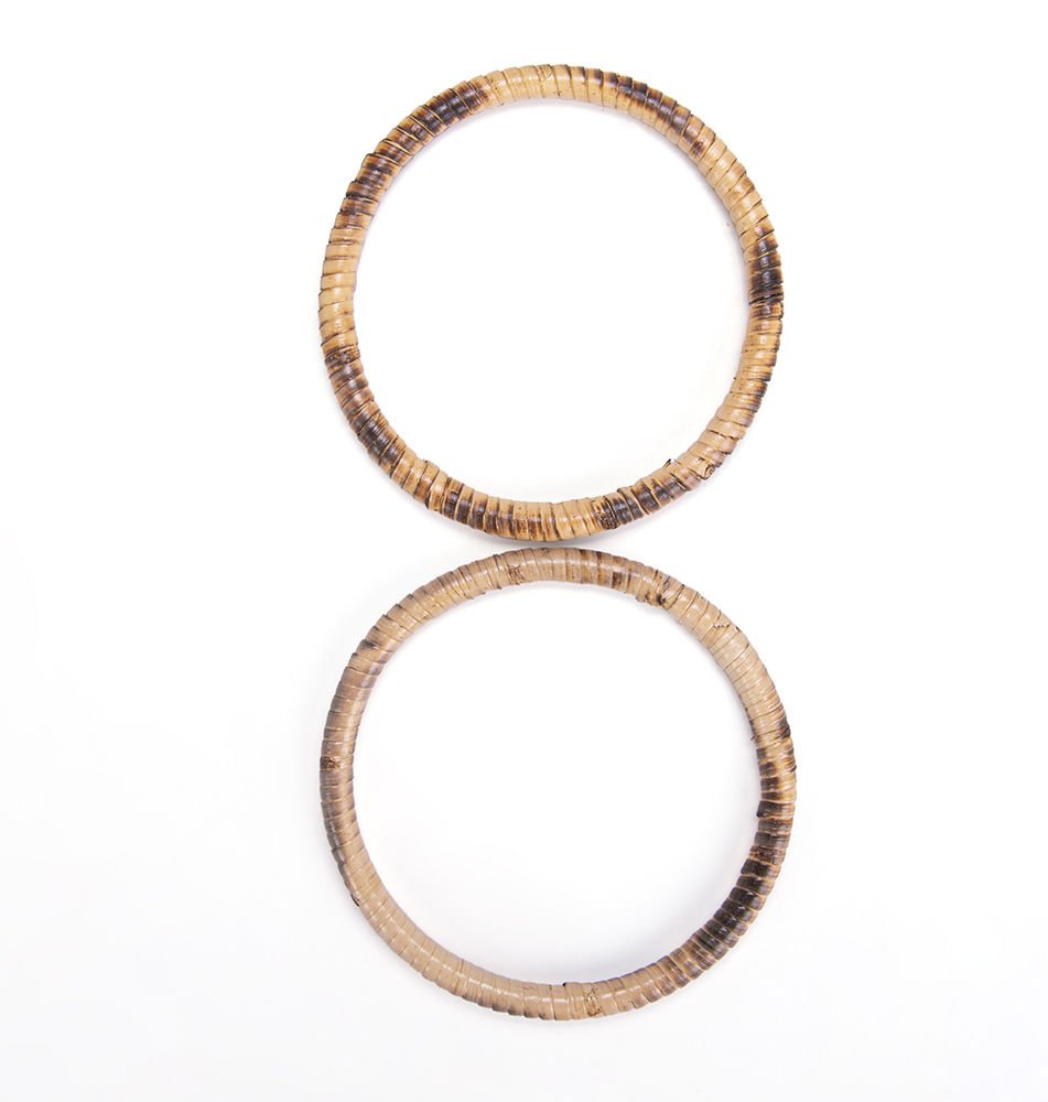 BAMBOO BAG HANDLE 11 CM - 2 PCS CREAM