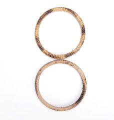 BAMBOO BAG HANDLE 11 CM - 2 PCS CREAM