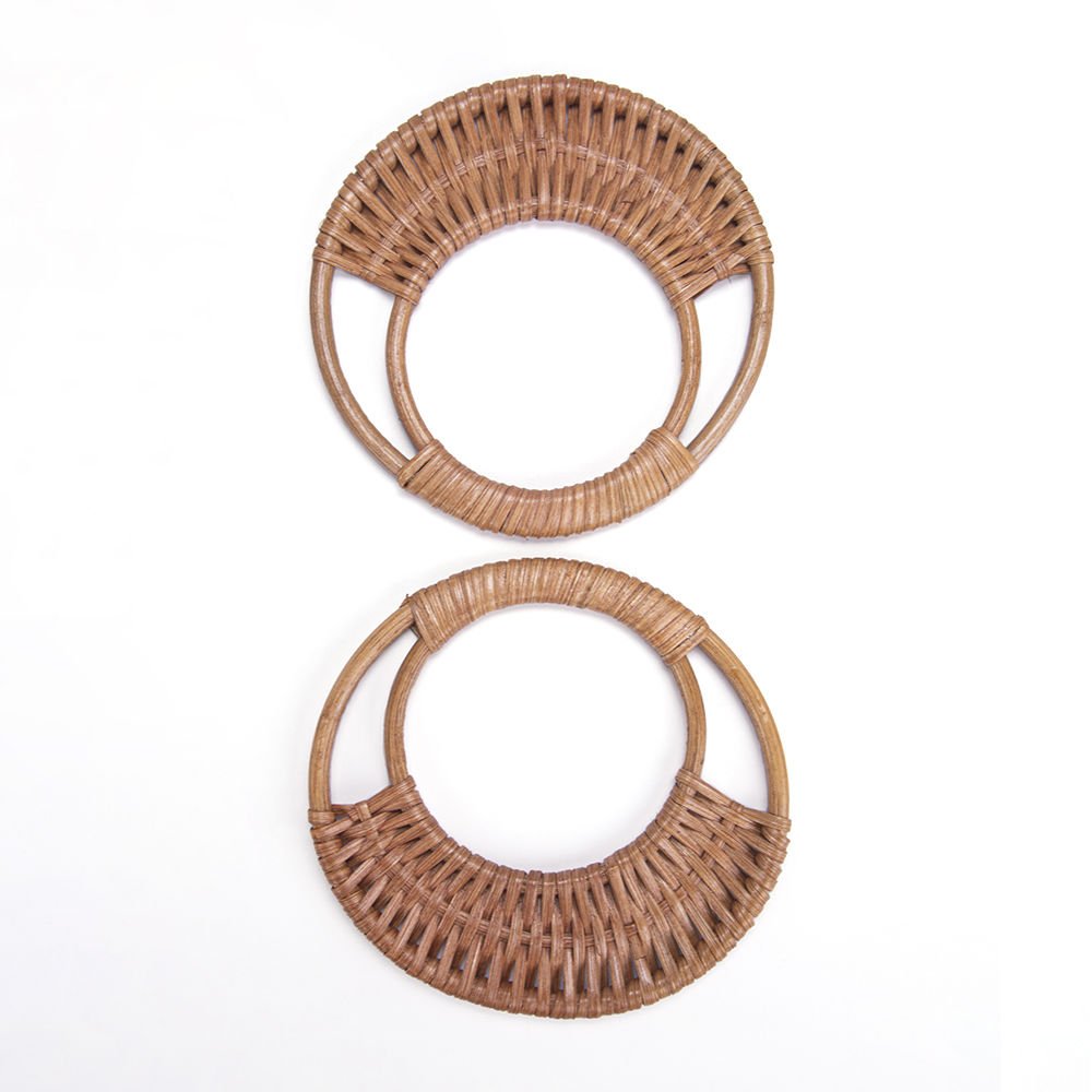 BAMBOO BAG HANDLE 17 CM - 2 PCS BROWN