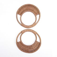 BAMBOO BAG HANDLE 17 CM - 2 PCS BROWN