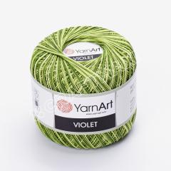 YARNART VIOLET MELANGE - MULTICOLOR MERCERIZED LACE YARN VARIEGATED - 0188