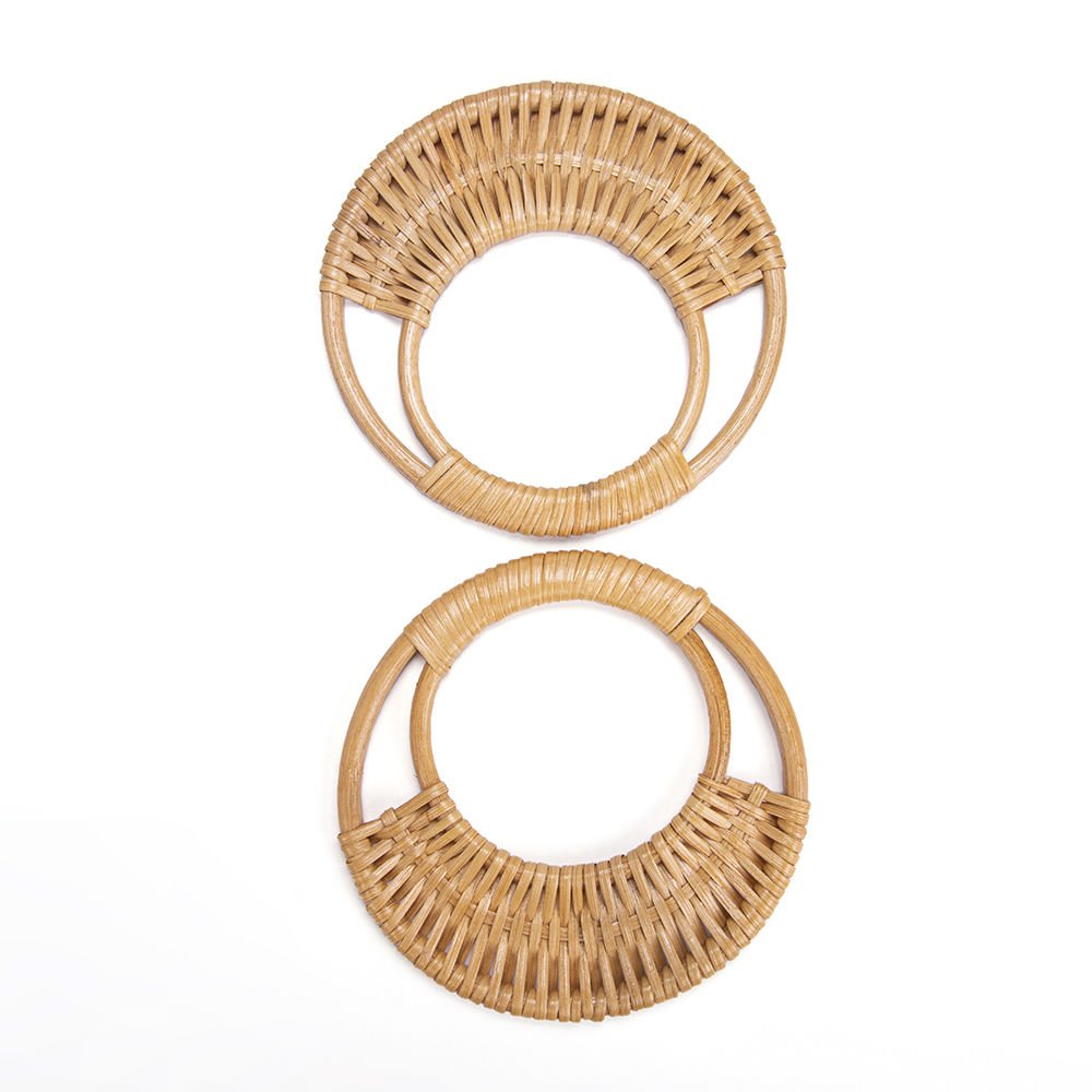 BAMBOO BAG HANDLE 17 CM - 2 PCS CREAM