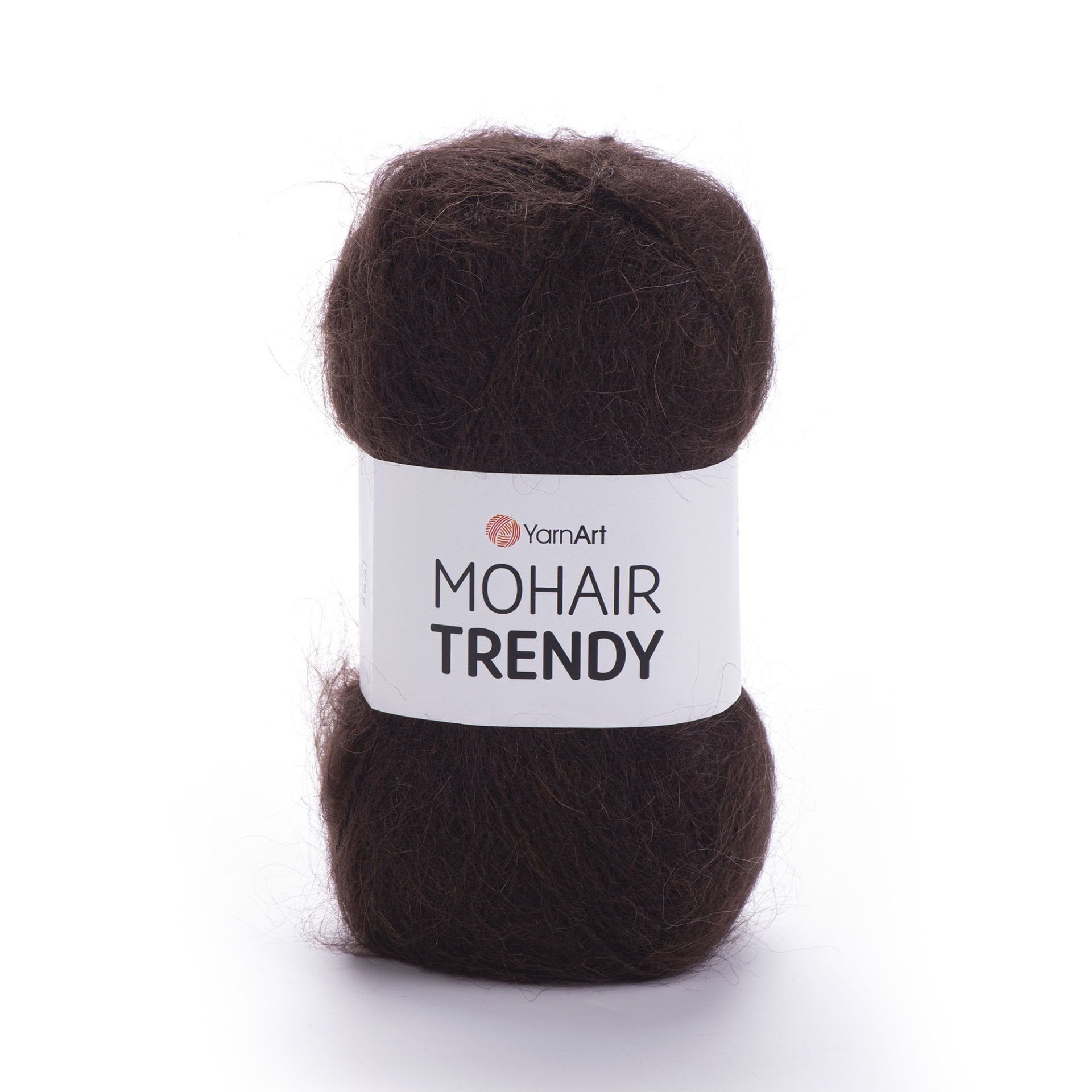 YARNART MOHAIR TRENDY - KNITTING YARN BROWN - 123