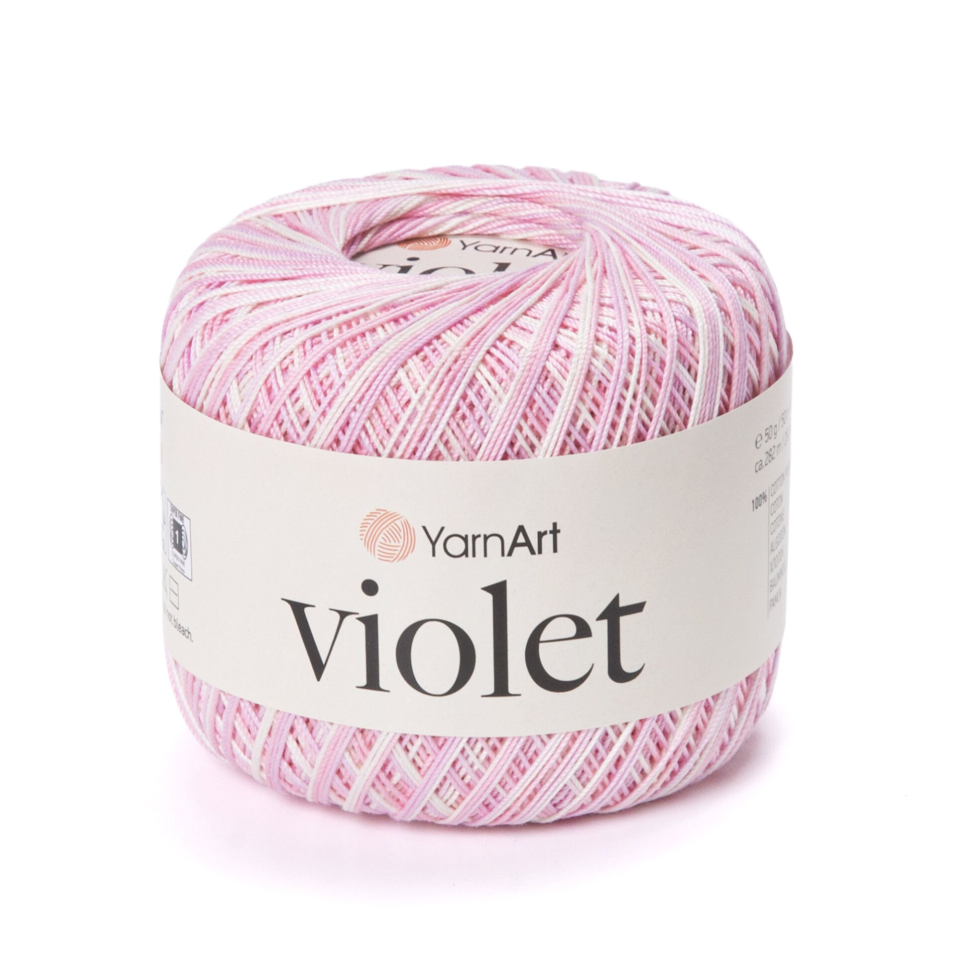 YARNART VIOLET MELANGE - MULTICOLOR MERCERIZED LACE YARN VARIEGATED - 3051