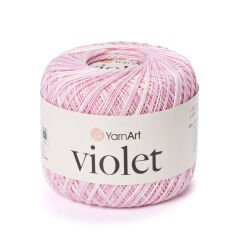 YARNART VIOLET MELANGE - MULTICOLOR MERCERIZED LACE YARN VARIEGATED - 3051